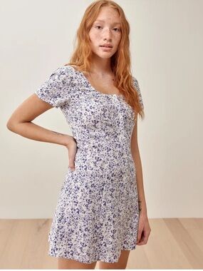 Reformation Margeaux Button Minidress